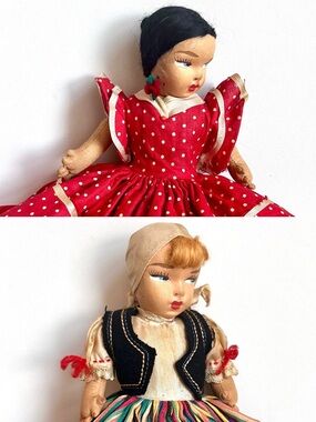 Topsy Turvy Reversible Doll 30s 40s Spanish Flamenco Dancer Hungarian 11"